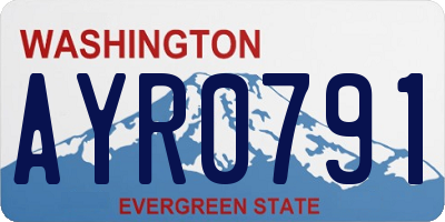 WA license plate AYR0791