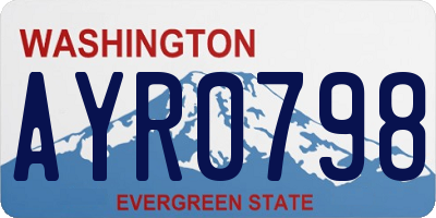 WA license plate AYR0798