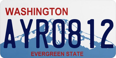 WA license plate AYR0812