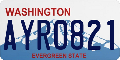 WA license plate AYR0821