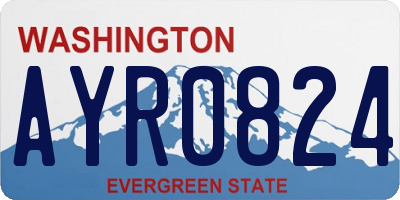 WA license plate AYR0824
