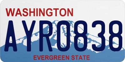 WA license plate AYR0838