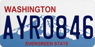 WA license plate AYR0846