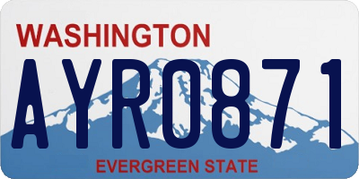 WA license plate AYR0871