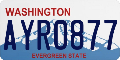 WA license plate AYR0877