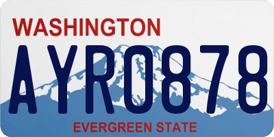 WA license plate AYR0878
