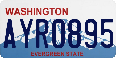 WA license plate AYR0895