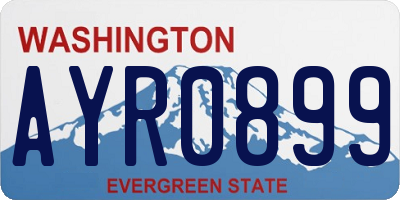 WA license plate AYR0899