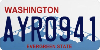 WA license plate AYR0941