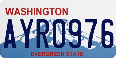 WA license plate AYR0976