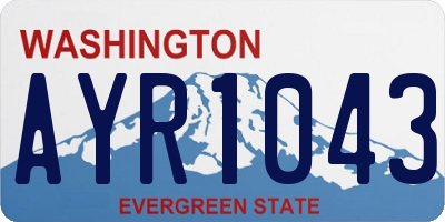 WA license plate AYR1043