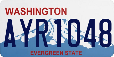 WA license plate AYR1048