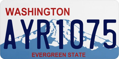 WA license plate AYR1075