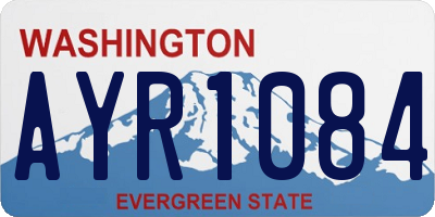 WA license plate AYR1084