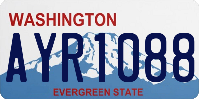 WA license plate AYR1088