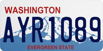 WA license plate AYR1089