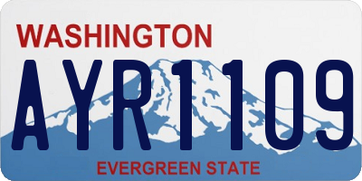 WA license plate AYR1109