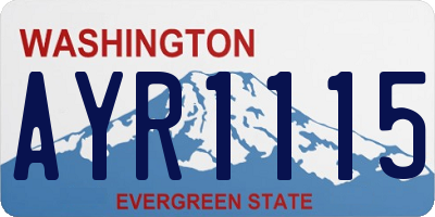 WA license plate AYR1115