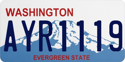 WA license plate AYR1119