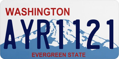 WA license plate AYR1121