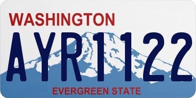 WA license plate AYR1122