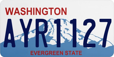 WA license plate AYR1127