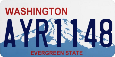WA license plate AYR1148