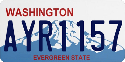 WA license plate AYR1157