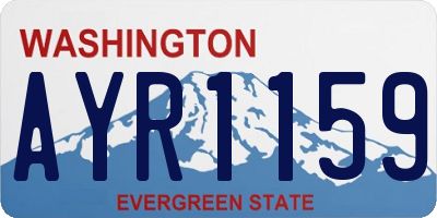 WA license plate AYR1159