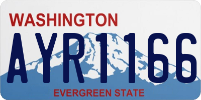 WA license plate AYR1166