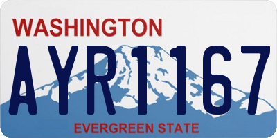 WA license plate AYR1167