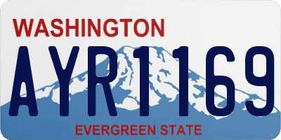 WA license plate AYR1169