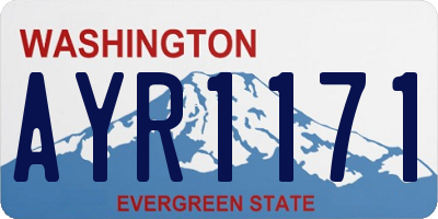 WA license plate AYR1171