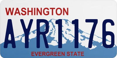 WA license plate AYR1176