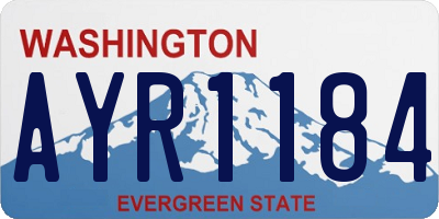 WA license plate AYR1184