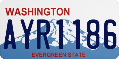 WA license plate AYR1186