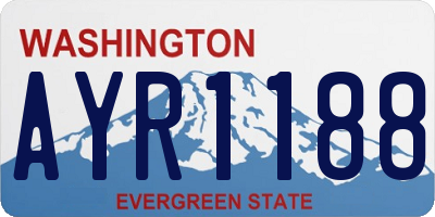 WA license plate AYR1188