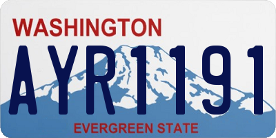 WA license plate AYR1191