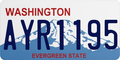 WA license plate AYR1195