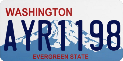 WA license plate AYR1198