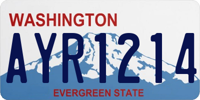 WA license plate AYR1214