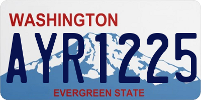 WA license plate AYR1225