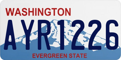 WA license plate AYR1226