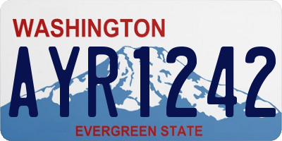 WA license plate AYR1242