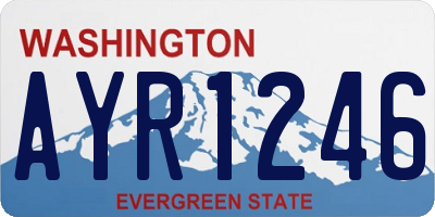 WA license plate AYR1246