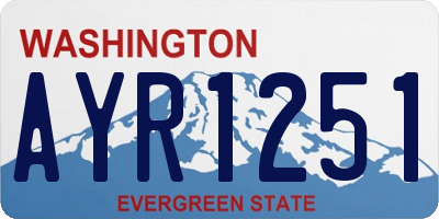 WA license plate AYR1251