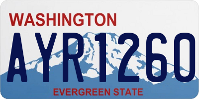 WA license plate AYR1260