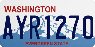 WA license plate AYR1270