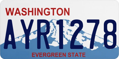 WA license plate AYR1278