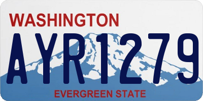 WA license plate AYR1279